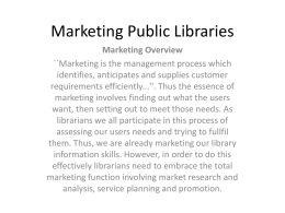Marketing Public Libraries