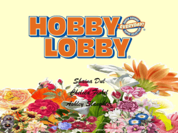 Hobby Lobby PowerPoint Presentation