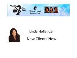 Linda Hollander: New Clients Now