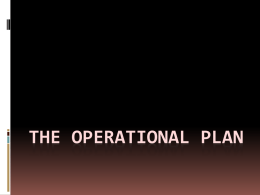 The operational plan