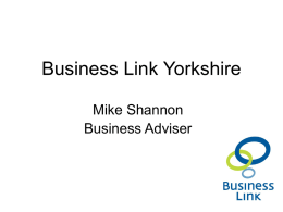 Mike Shannon(Business Link) on "Top Tips to Improve Marketing"