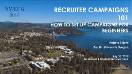 Recruiter Campaigns 101 (B/C)