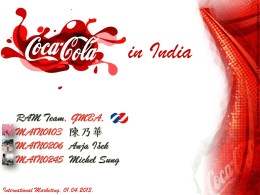 Coca * Cola in India