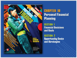Chapter 10 Personal Financial Planning
