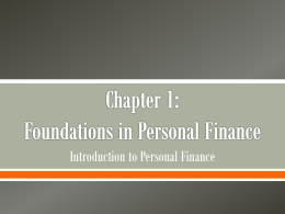 Introduction to Personal Finance