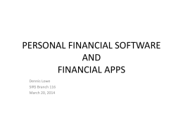 FINANCIAL SOFTWARE AND FINANCIAL APPS