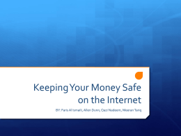 Keeping Your Money Safe on the Internet