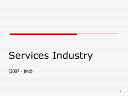 service industries 2007