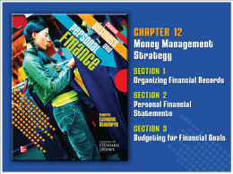 Chapter 12 Money Management Strategy What
