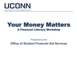 Understanding Debt - Office of Student Financial Aid Services