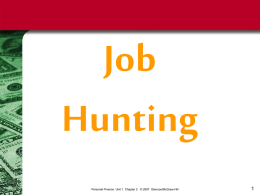Job Hunting - The Power Teach