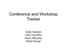 Conference Tracker