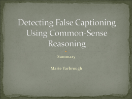 Detecting False Captioning Using Common