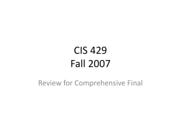 Comprehensive Review - Missouri State University