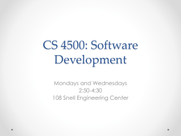 CS 4500: Software Development