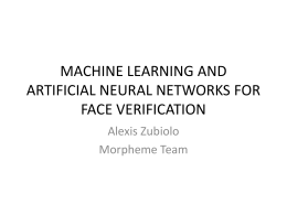 machine learning and artificial neural networks for face verification