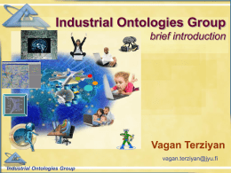 Industrial Ontologies Group (brief presentation)