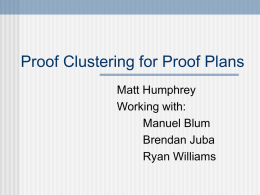 Proof Grouping for Proof Plans