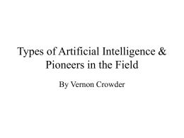 PowerPoint Presentation - Types of Artificial Intelligence