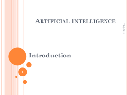 CSC 480: Artificial Intelligence - An