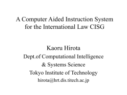 A Computer Aided Instruction System for the International