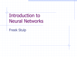 Introduction to Neural Networks