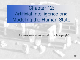 Chapter 12: Artificial Intelligence and Modeling the Human