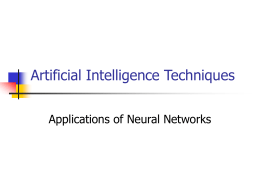 Artificial Neural Networks - University of Northampton