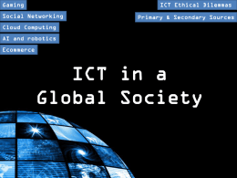 ICT in a Global Society