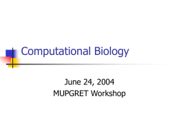 Computational Biology - University of Missouri
