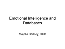 Emotional Intelligence and Databases