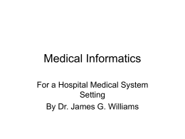 Medical Informatics - Molde University College