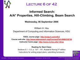 CIS730-Lecture-05-20060901 - K
