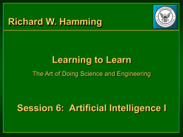 Richard W. Hamming - Learning to Learn