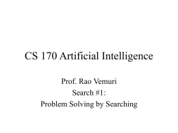 CS 175 Artificial Intelligence