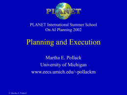 Planning and Execution