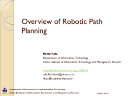 Overview of Robotic Path Planning