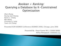 Boolean + Ranking: Querying a Database by K