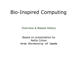 Bio Inspired Computing