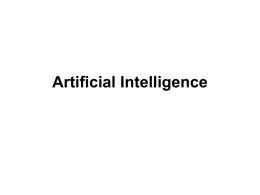 Artificial Intelligence - Department of Computer Science
