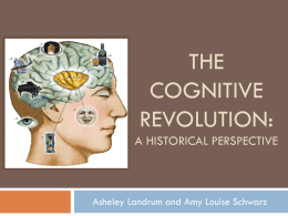 The Cognitive Revolution: a historical perspective