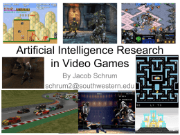 Artificial Intelligence Research in Video Games
