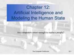 Chapter 12: Artificial Intelligence and Modeling the Human State