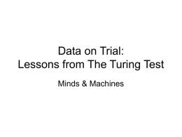 Lessons from The Turing Test