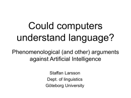 Could computers understand language?