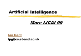 from the second lecture on IJCAI 99 in powerpoint format