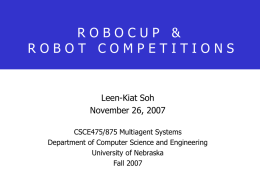 Robocup and Robot Competitions