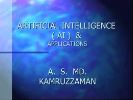ARTIFICIAL INTELLIGENCE & APPLICATIONS