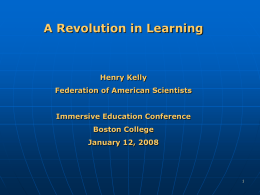 Immersive Education - Federation of American Scientists