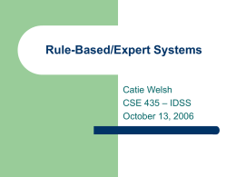 Rule-Based/Expert Systems - Computer Science & Engineering